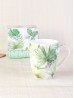 Leaves Print Mug Cup Set (4ps) With Gift Box 350ml (12oz)